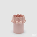 Edg - Vaso cilindro conigli Pasqua rosa h.19cm | Rohome