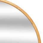 Specchio rotondo con cornice in legno naturale | rohome