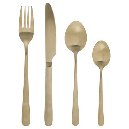 Set 24 posate acciaio inossidabile colore oro opaco | rohome