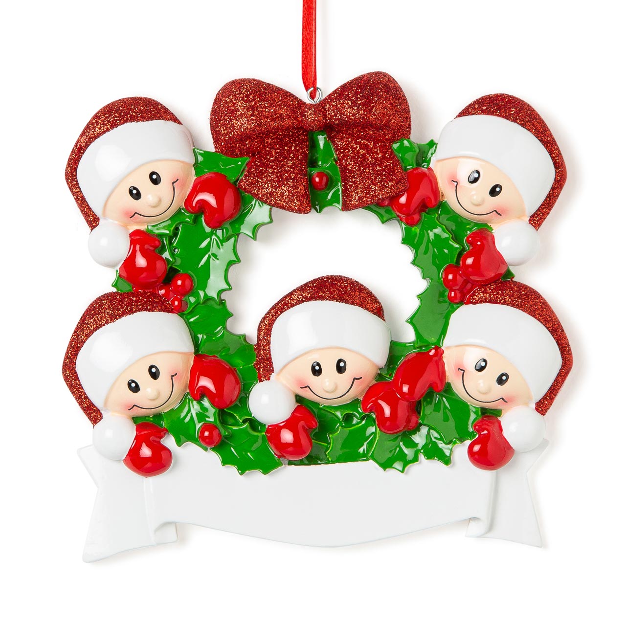 Decorazione Personalizzabile Ghirlanda Natalizia con 5 Personaggi | Rohome