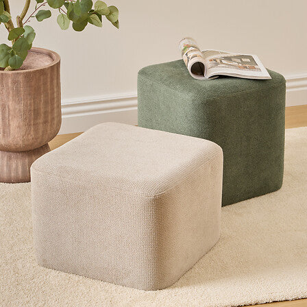 Pouf 2 in 1 colore grigio e verde | Rohome