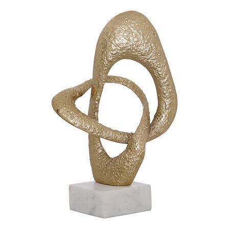 Oggetto decorativo astratto colore oro  | Rohome