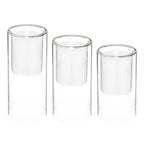 Set di 3 candele a LED con contenitore in vetro | Rohome