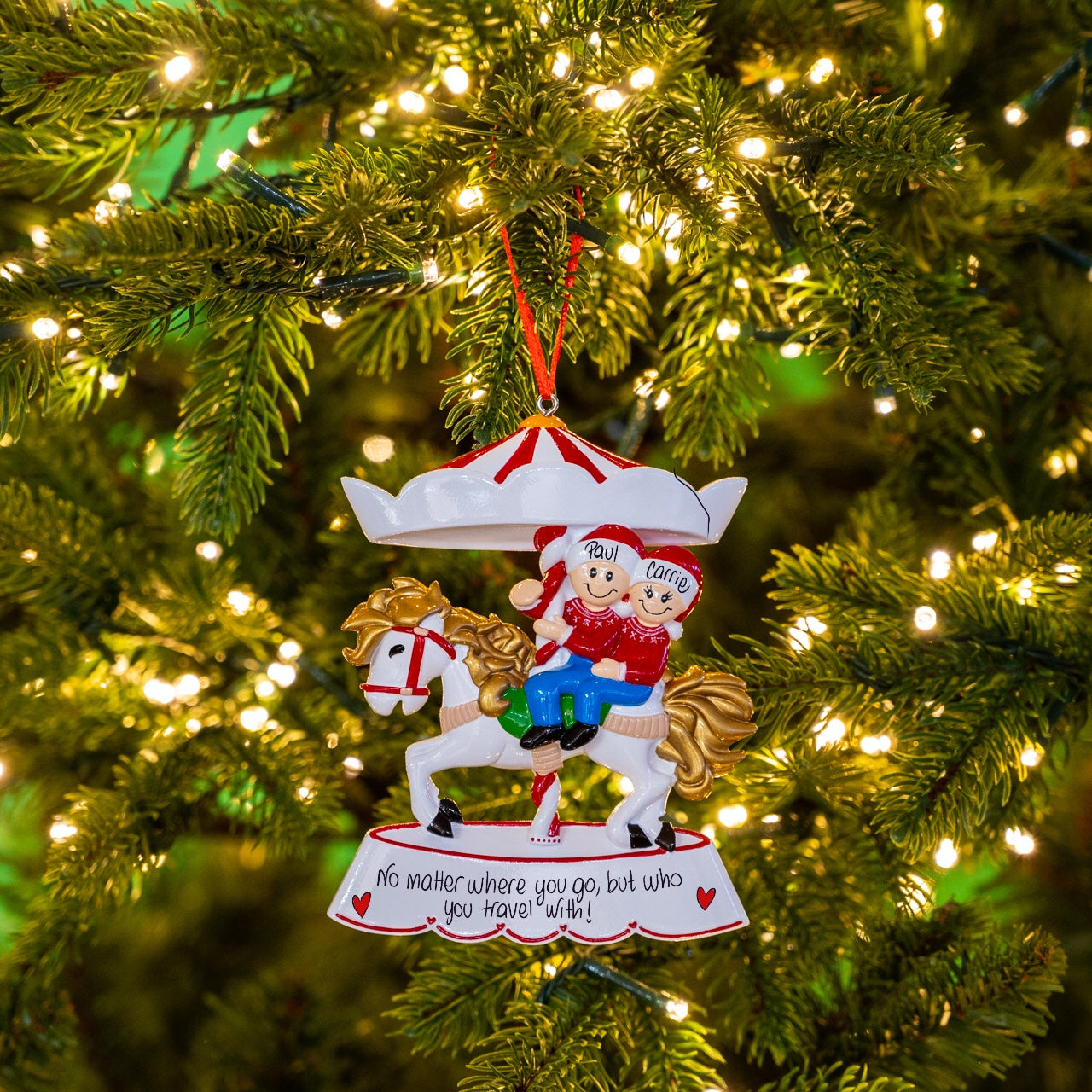 Decorazione Personalizzabile Coppia sulla Giostra – Natale | Rohome