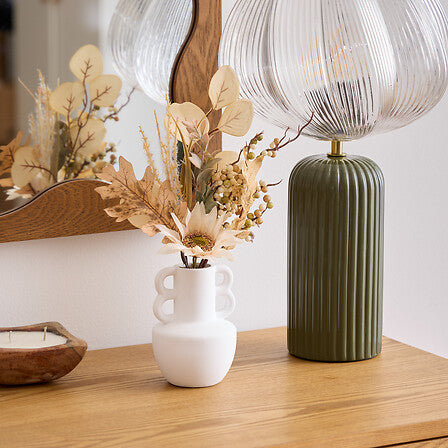 Vaso in ceramica con fiori secchi | Rohome