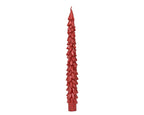 Set 2 candele a forma di albero di natale rosso | rohome