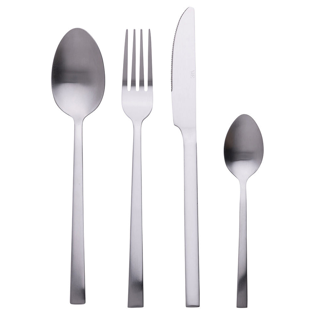 Set 24 posate acciaio colore silver opaco | rohome