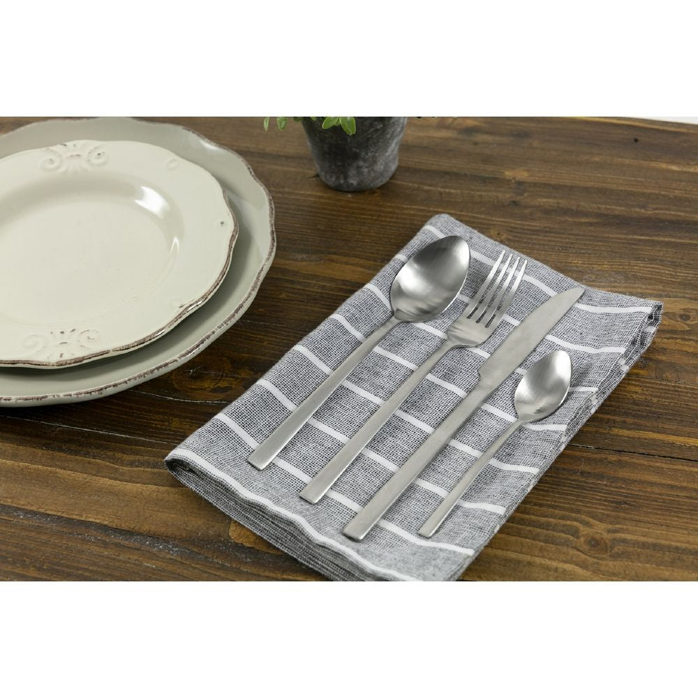 Set 24 posate acciaio colore silver opaco | rohome