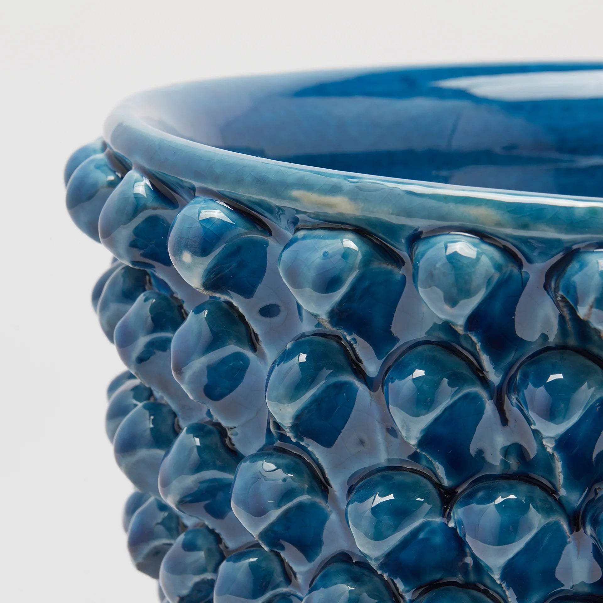 Edg - Vaso fenice pigna cache pot blu | Rohome