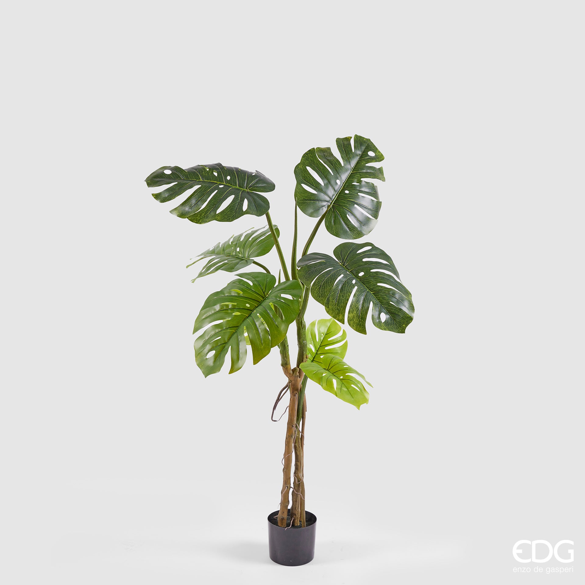 Edg - Pianta artificiale Monstera slim con vaso h.130cm | Rohome