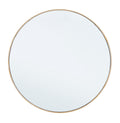 Specchio rotondo con cornice in metallo oro | rohome