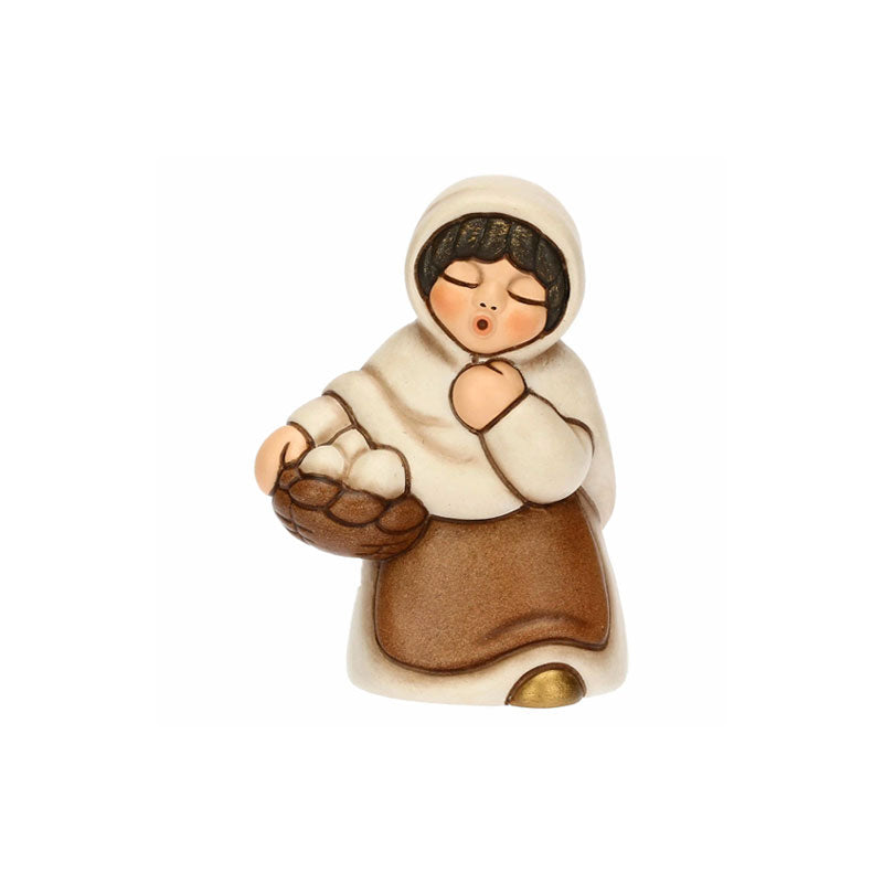 Thun - Donna con cesto uova beige Presepe | Rohome