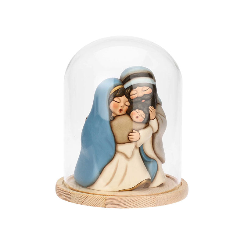 Thun – Sacra Famiglia in ceramica con campana in vetro | rohome