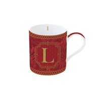 Mug in porcellana da 350ml con lettera L | Rohome
