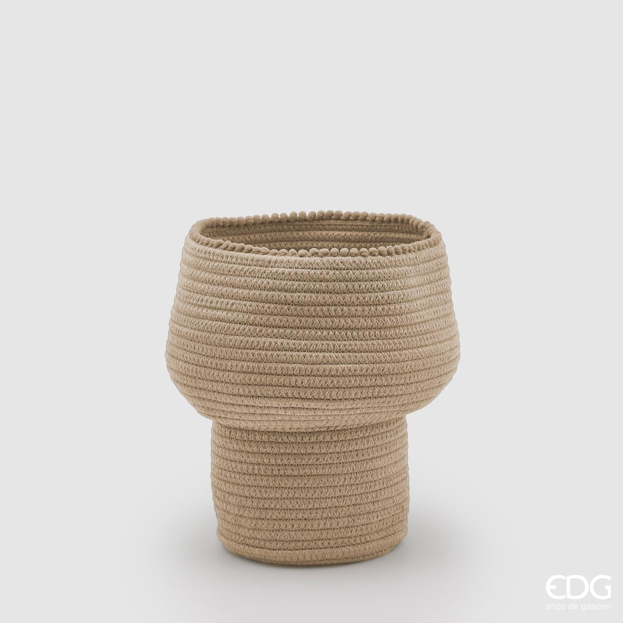 Edg - Cesto in cotone biforma avorio piccolo | rohome