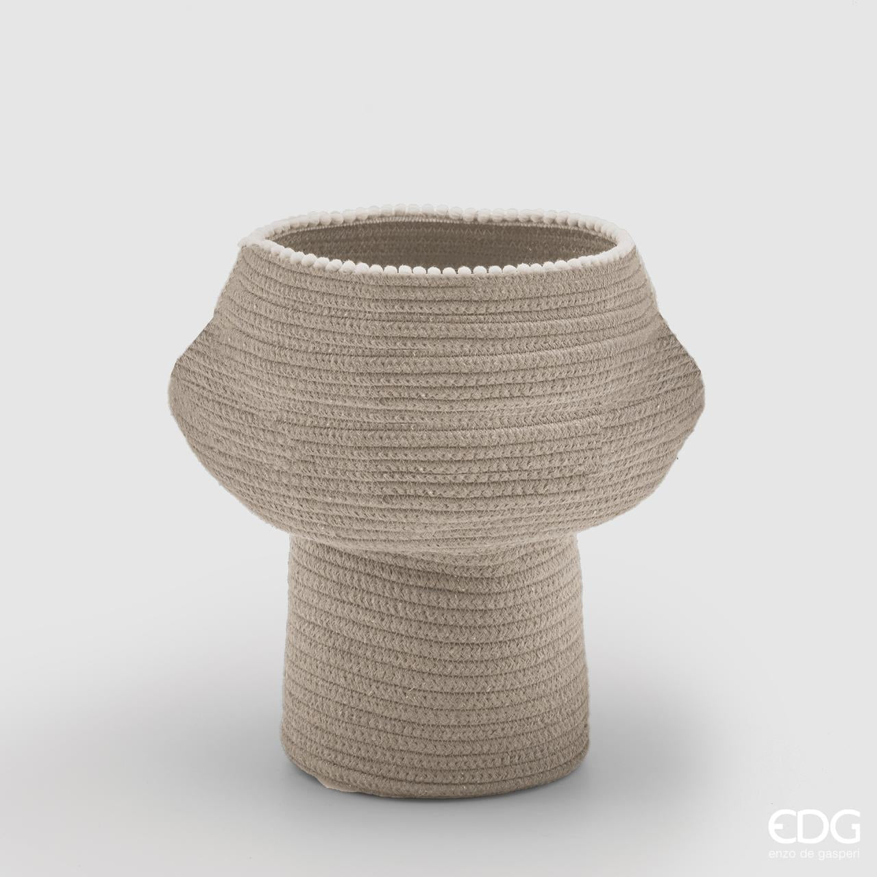 Edg - Cesto in cotone biforma avorio grande| rohome