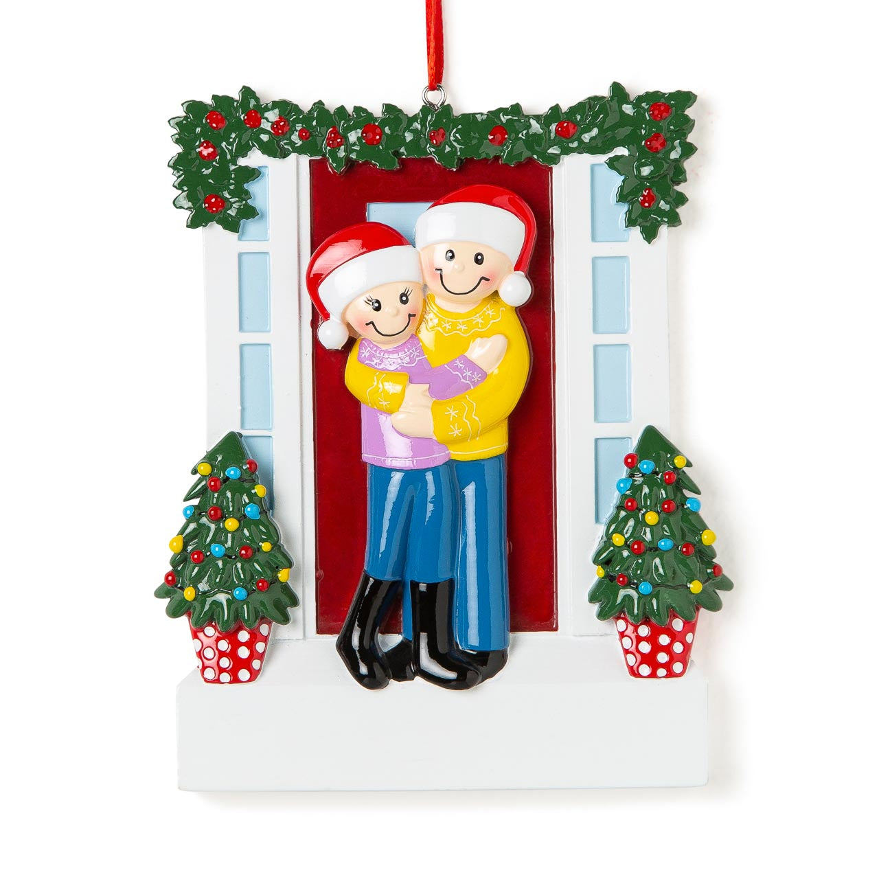 Decorazione Personalizzabile Coppia alla Porta di Casa  | Rohome