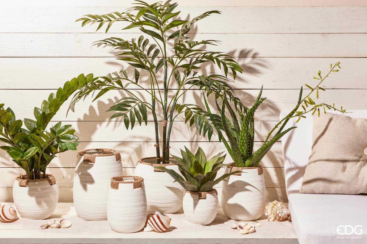 Edg - Vaso in terracotta con corde h.15cm | Rohome