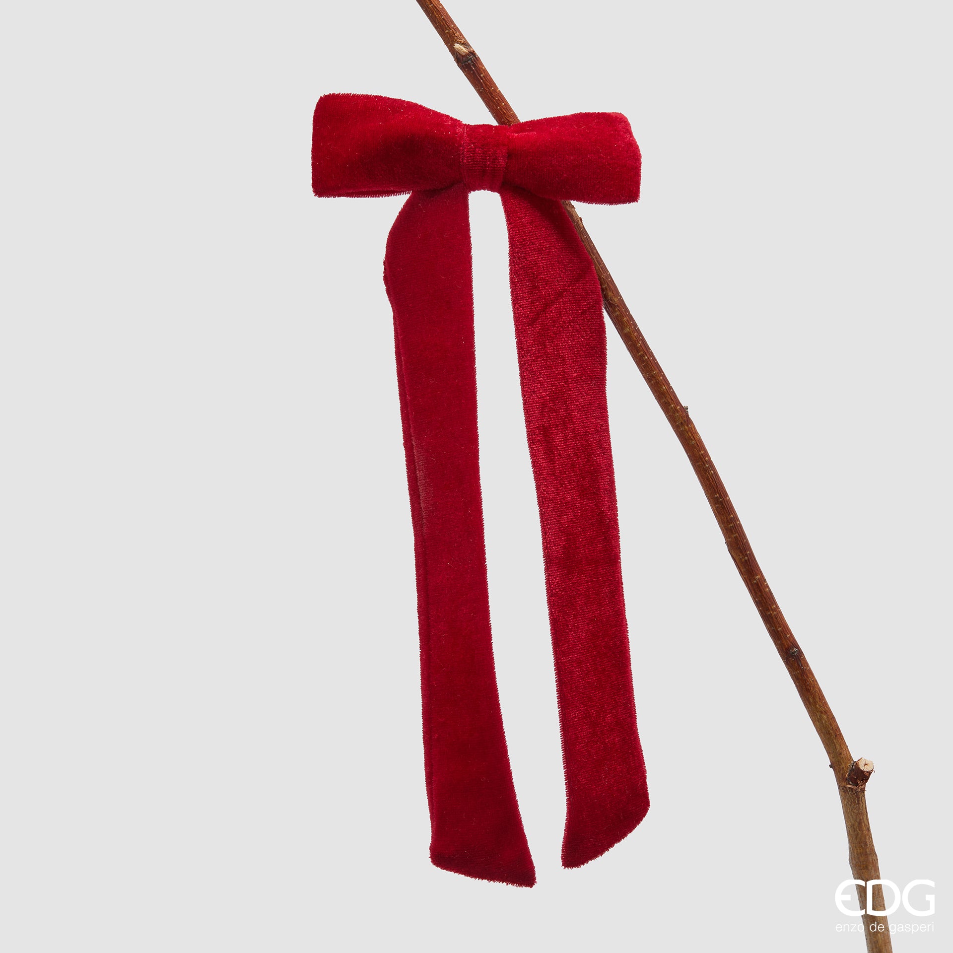 Edg - fiocco in velluto clip Bordeaux | rohome