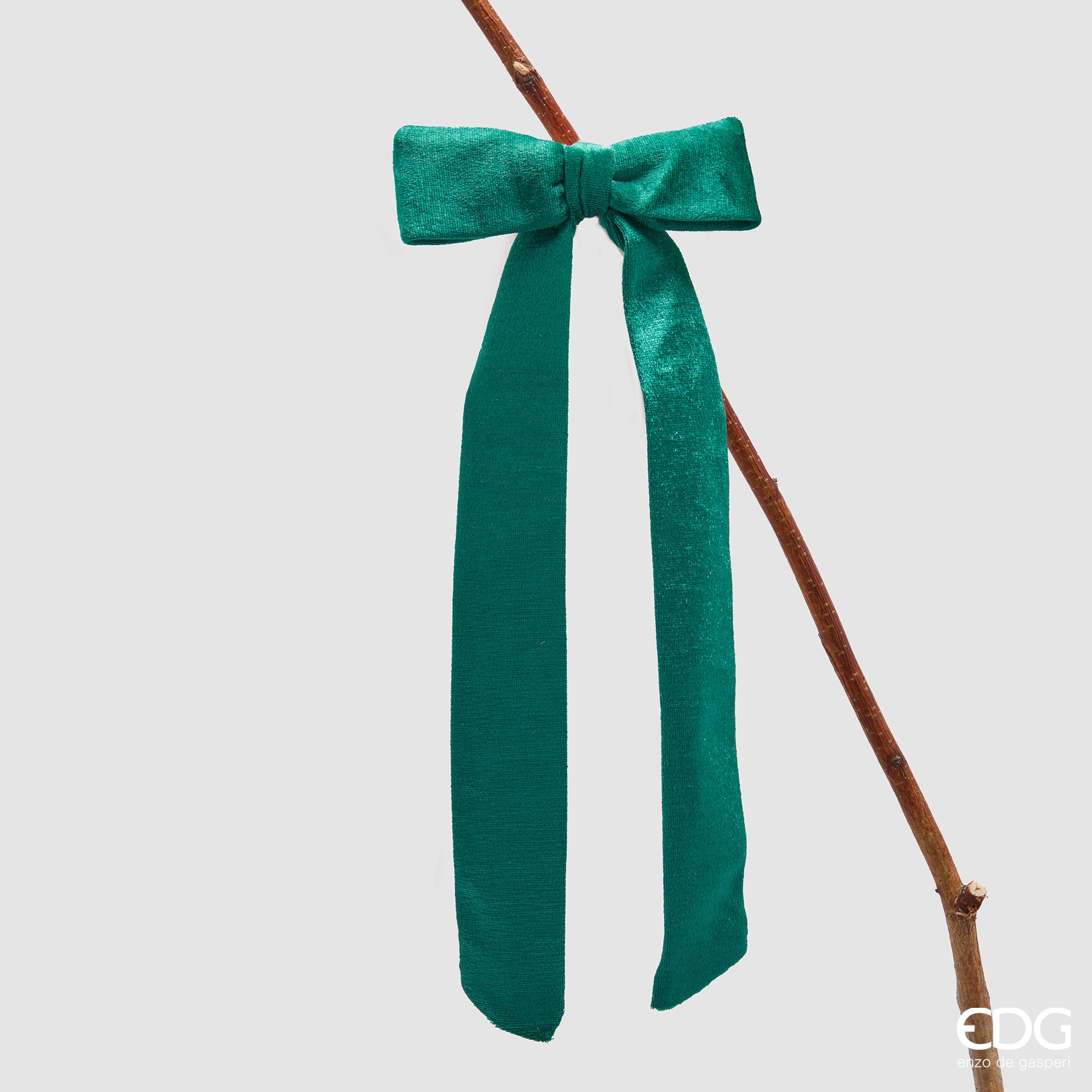 Edg - fiocco in velluto clip Verde | rohome