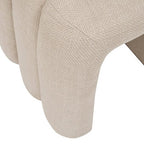 Pouf moderno in tessuto colore beige | Rohome