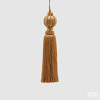 Edg - addobbo albero palla con nappa oro h27cm  | rohome
