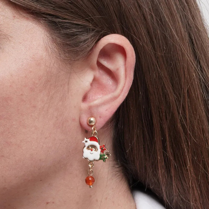 Orecchini in Metallo con pendenti babbo natale | Rohome
