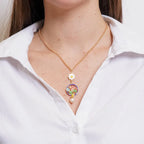 Collana in Metallo con ciondoli pendenti ruota | Rohome