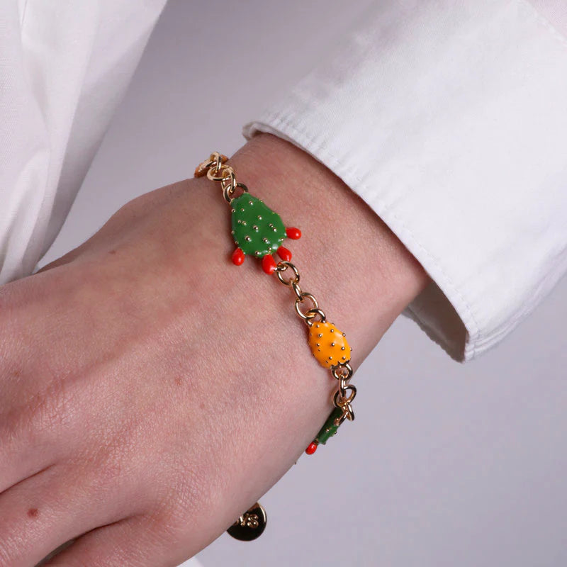 Bracciale in Metallo con ciondolo fichi di'india | Rohome