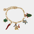 Bracciale in Metallo con ciondoli siciliani e fico d'india | Rohome