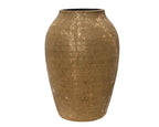 Vaso in terracotta glitter con finitura dorata | Rohome