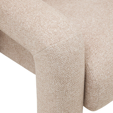 Poltrona in tessuto beige moderna | Rohome
