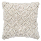 Cuscino in cotone macramè 40x40cm | Rohome