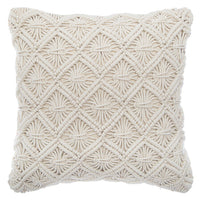 Cuscino in cotone macramè 40x40cm | Rohome