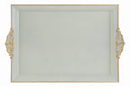 Vassoio natalizio in melamina bianco ed oro  | rohome