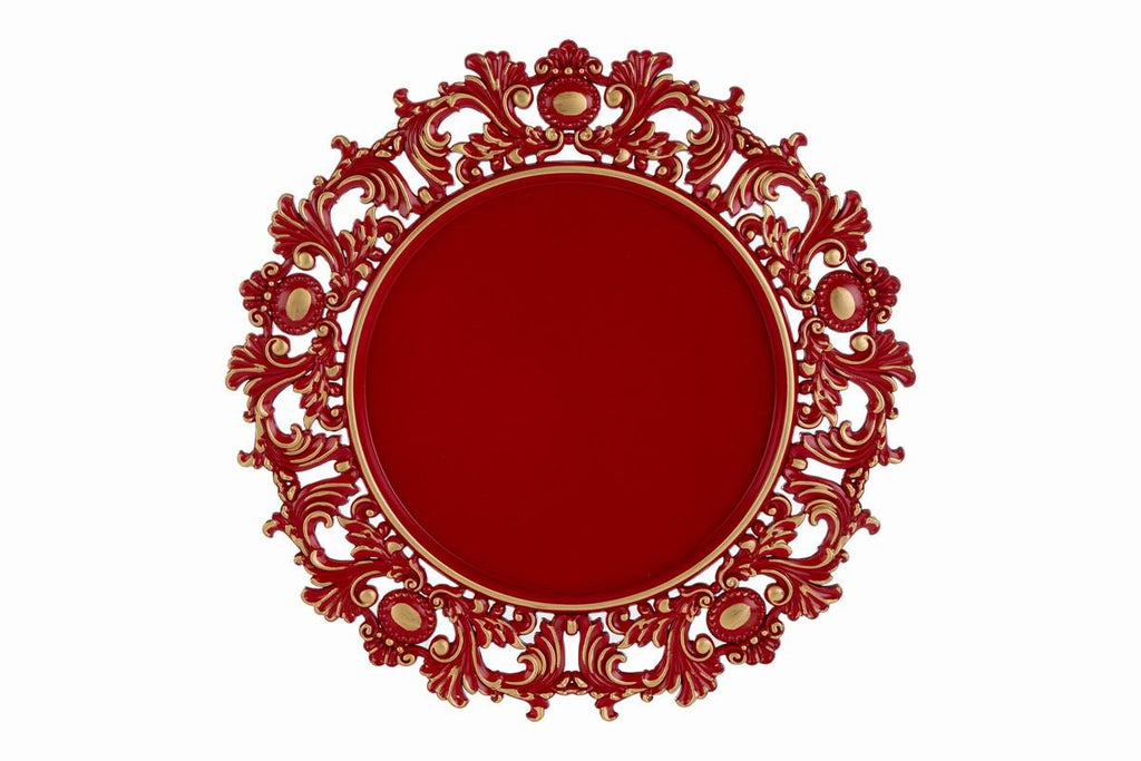 Sottopiatto natalizio in melamina rosso o bianco | rohome