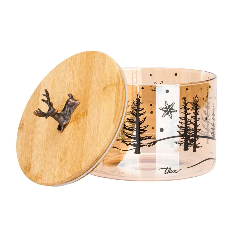 Thun – Barattolo in vetro con tappo in bamboo, medio bosco d'inverno| Rohome