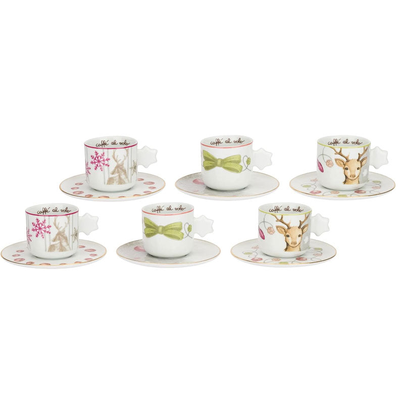 Thun – Set 6 Tazzine Espresso natale 2026 in Porcellana   | Rohome