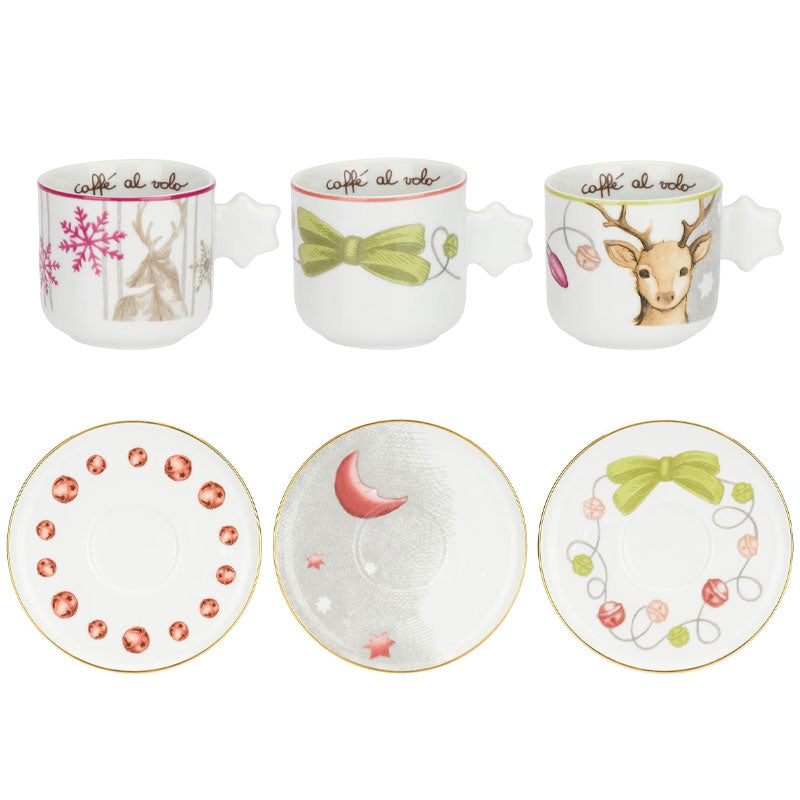 Thun – Set 6 Tazzine Espresso natale 2026 in Porcellana   | Rohome