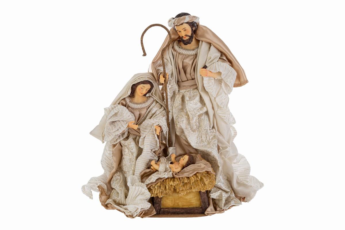 Natività in restina vestita con dettagli panna e tortora | Rohome