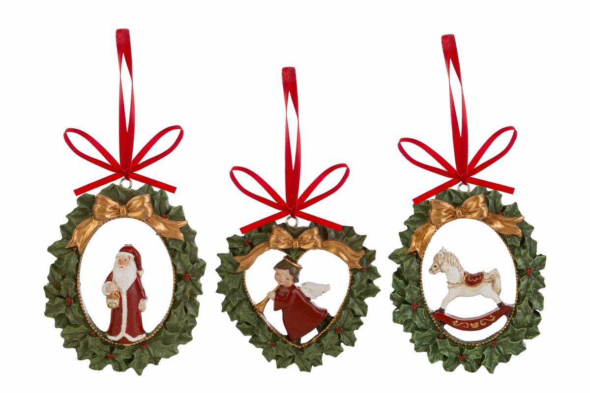 Addobbo natalizio a forma di ghirlanda con soggetti | Rohome