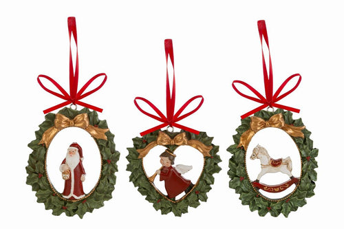 Addobbo natalizio a forma di ghirlanda con soggetti | Rohome