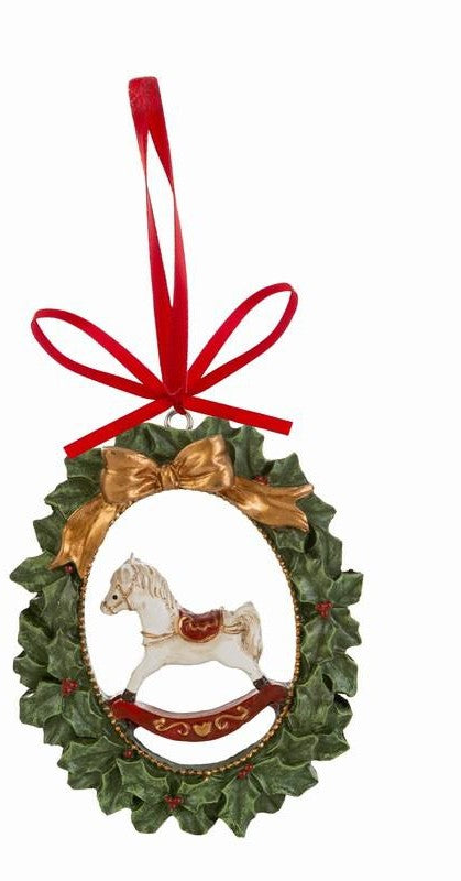 Addobbo natalizio a forma di ghirlanda con soggetti | Rohome