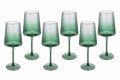 Set 6 calici da vino con sfumature verdi | rohome