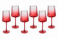 Set 6 calici da vino con sfumature rosse  | rohome