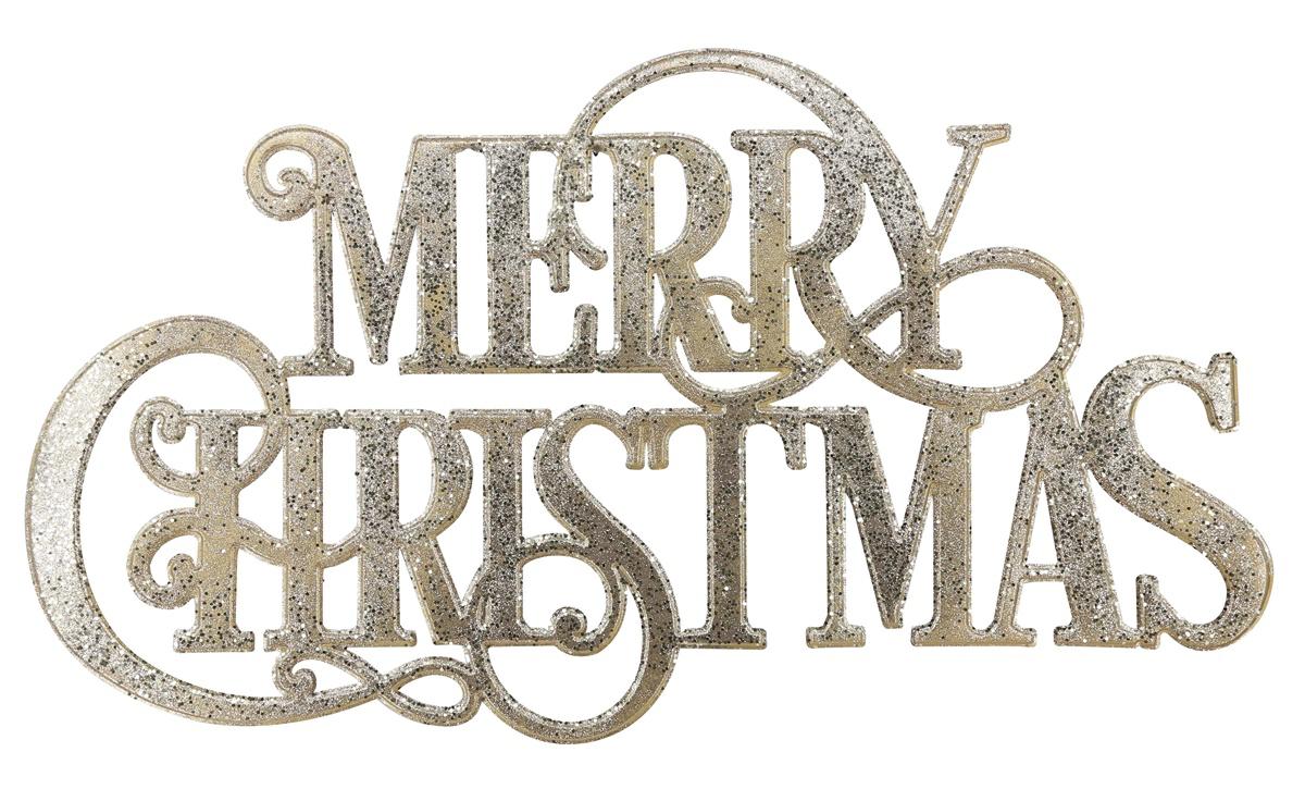 Scritta in metallo Merry Christmas | Rohome