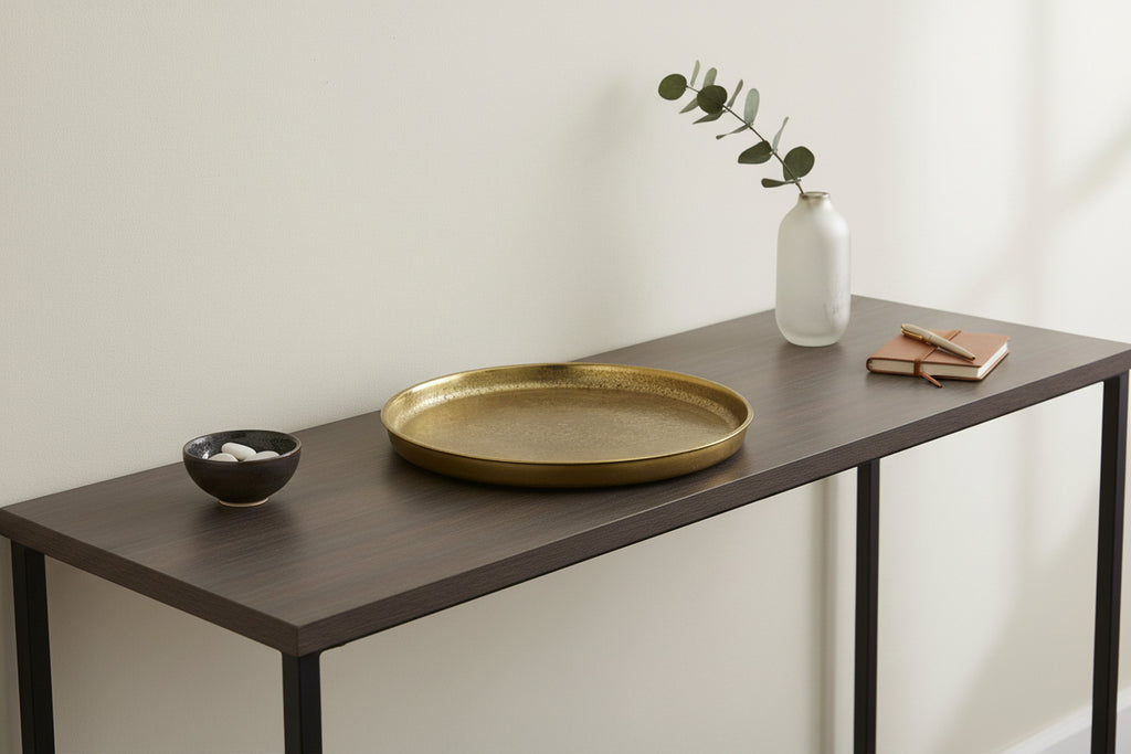 Piatto svuotatasche decorativo in metallo gold | rohome
