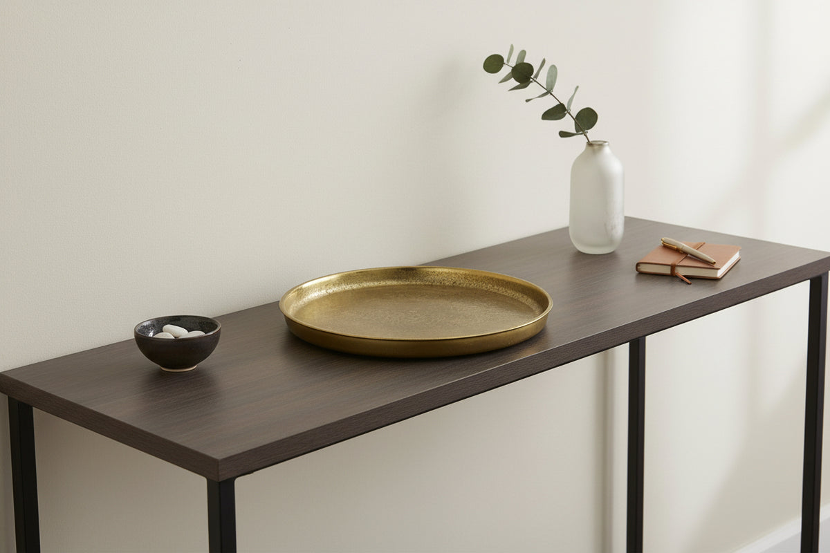 Piatto svuotatasche decorativo in metallo gold | rohome