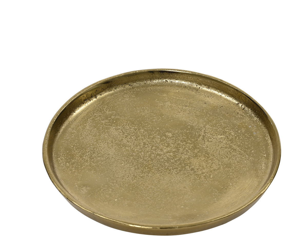 Piatto svuotatasche decorativo in metallo gold | rohome