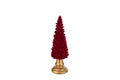 Albero di natale in resina con velluto bordeaux h.22 | Rohome